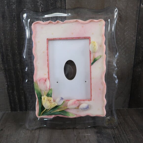 Sentiments Musical Photo Frame Fits 3 By 5" The Wind Beneath My Wings Tulips - Picture 1 of 11